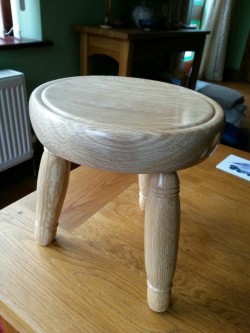 Milking Stool. Beech from Gayle Mill